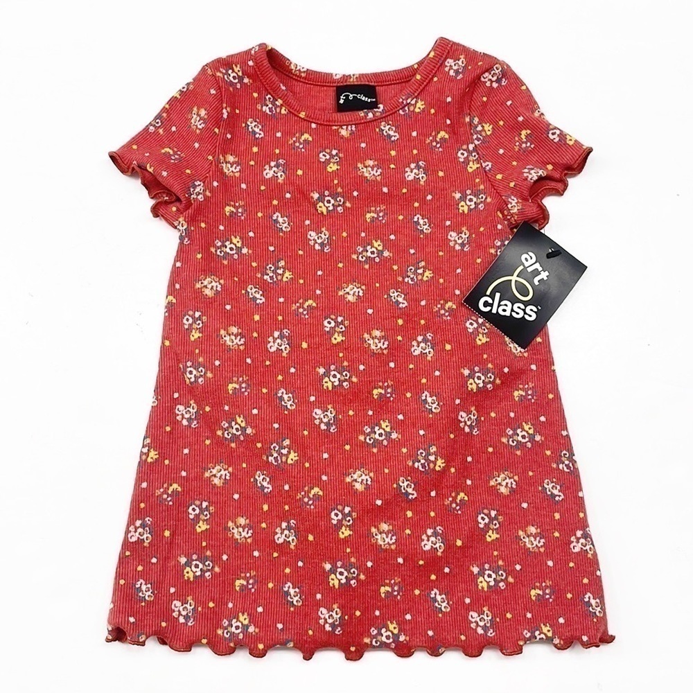 NEW Art Class rust floral print baby girls dress